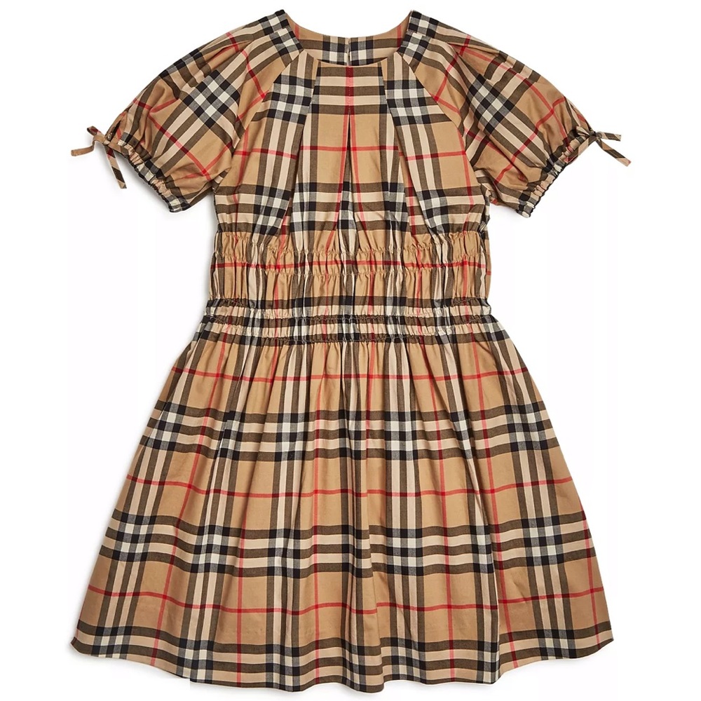 NWT Burberry 3T Joyce Smocked Vintage Check Dress - Picture 1 of 15